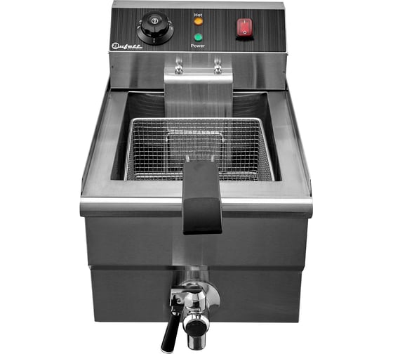 Фритюрница электрическая Bufett CFR 142 со сливным краном, 10л, с корзиной, 3000 Вт 641142