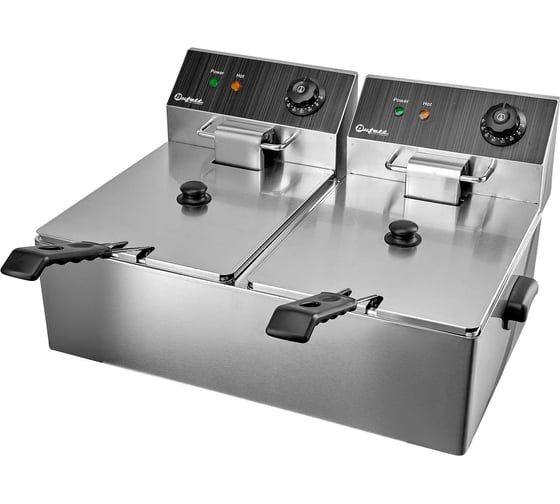 Фритюрница электрическая Bufett CFR 145 двойная 2x6л, с двумя корзинами, 2х2500Вт 641145