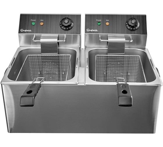 Фритюрница электрическая Bufett CFR 141 двойная 2x8л, с двумя коризинами, 2х3250Вт 641141