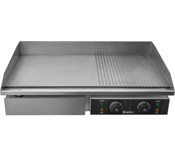 Поверхность жарочная Bufett CGL 131R электрическая, рифленая и гладкая, 4400Вт, 641131