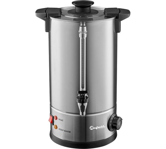 Электрокипятильник Bufett CWB 031DW с двойными стенками 12л, серебряный, 641031