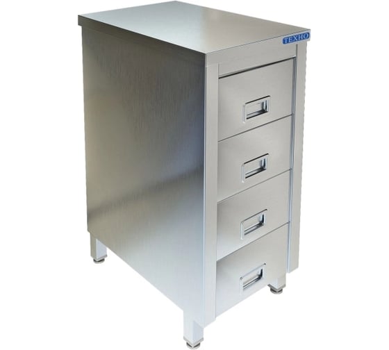 Стол-тумба ООО ПФ ТЕХНО-ТТ Без борта, задняя стенка оцинкованная сталь СПС-126/400 1