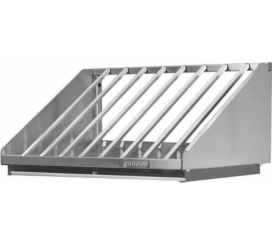 Сушка для досок вертикальная Mecon СДВн - 600х400х260 Norma Inox, нерж. сталь, 9 ячеек (поддон) СДВ-NIn604026-9-п