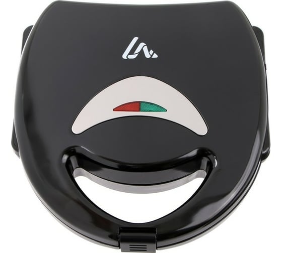 Электровафельница LUAZON LT-07, 750 Вт, тонкие вафли, антипригарное покрытие, черная 3548897