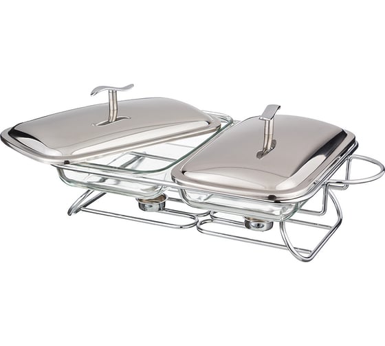 Двойной мармит Agness 1,5/1,5 л, 49,5х30х16 см 907-203