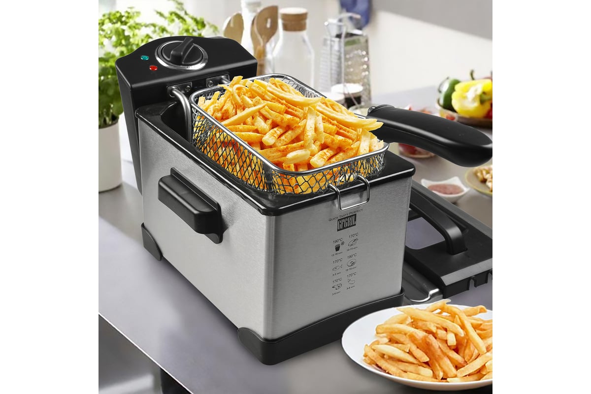 Фритюрница GFGRIL Master Cook GFF-M2500 - выгодная цена, отзывы,  характеристики, 1 видео, фото - купить в Москве и РФ