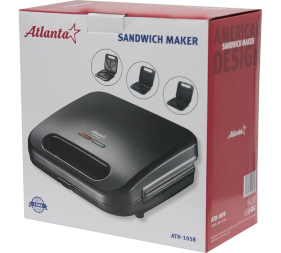 Сэндвичница Atlanta ATH-1058 black
