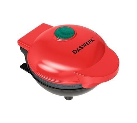Электровафельница для венских и бельгийских вафель DASWERK антипригарная, d12 см, 350 Вт, WM-1 455523