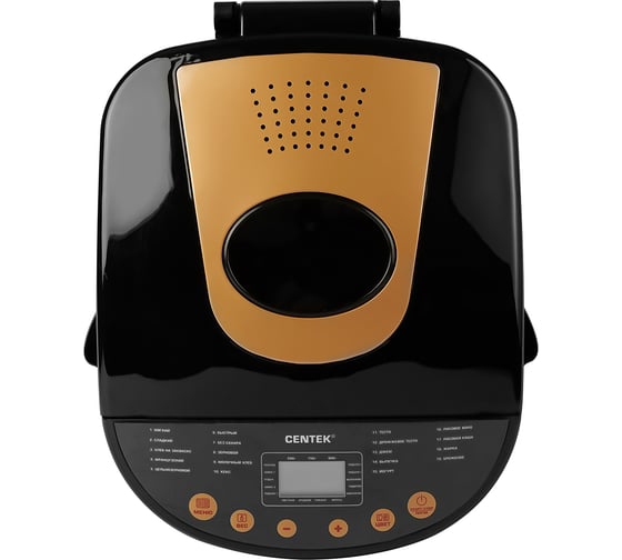 Хлебопечка Centek 900 г, 650 Вт, 19 программ (йогурт, джем, кекс), LCD, отсрочка CT-1406 Black