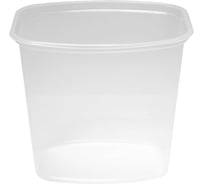 Одноразовые контейнеры OfficeClean 1000 мл, набор 100 шт., без крышек, 138x102x128 мм, ПП, прозрачные 321691