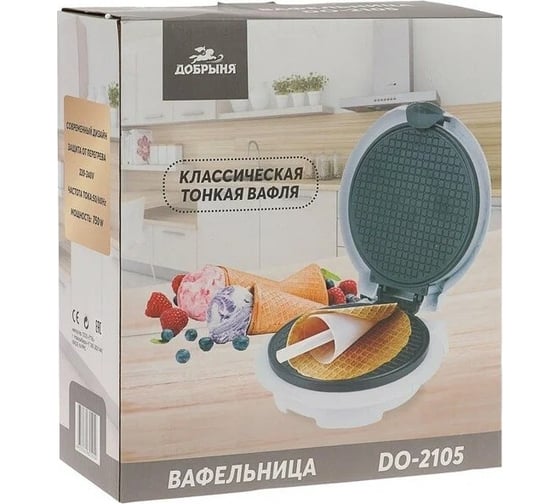 Вафельница Добрыня тонк. вафля DO-2105
