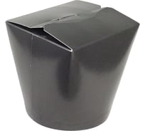 Бумажный контейнер Papperskopp china pack 700 мл, высота 98 мм, диаметр 138 мм, черный ''pps'' ОП-760007