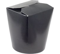 Бумажный контейнер Papperskopp china pack 500 мл, высота 98 мм, диаметр 103 мм, черный ''pps'' ОП-556013