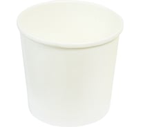 Бумажный контейнер Papperskopp 300 мл, высота 85 мм, диаметр 90 мм, для горячего, холодного, без крышки, белый ''pps'' ОП-333001a