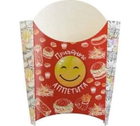 Коробка под картофель фри Оригамо 100 гр, SMILE, 500 шт. 19-2818