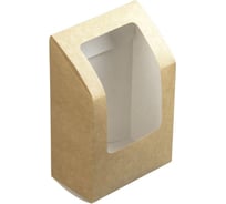 Упаковка под роллы Оригамо 130x90x50 мм, с прозрачным окном, 500 шт. 19-7217