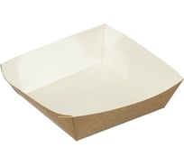 Лоток для фаст-фуда Оригамо 138x138x42 мм, крафт, 400 шт. 19-2481