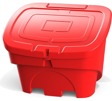 Ящик для соли, реагентов POLIMER GROUP 400 литров, premium, красный FB4005