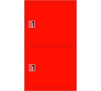 Встроенный, закрытый, вертикальный шкаф Карелпожлиния ШПКО-КОМБИДУАЛ-320-12 ВЗВрК Евро-ручка ВхШхГ 1340х740х300 мм, (2-ПК, 2 огнетушителя), цвет красный НФ-00000152-К