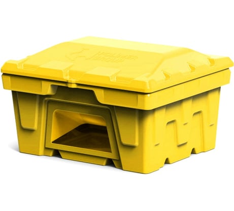 Ящик POLIMER GROUP 250 л, с крышкой и дозатором, цвет желтый FB22507