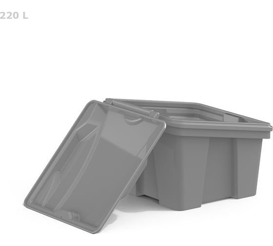 Ящик POLIMER GROUP 220 л, серый FB2206