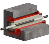 Проходка кабельная противопожарная модульная Система КМ 99х99 L300 мм FIREFORT LO65506 KM-FF-M-99-99-300