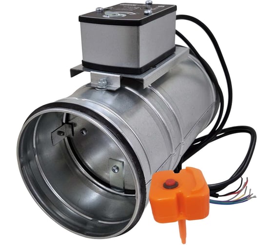 Пожарный клапан TECHNO FKS160 круглый 160мм огнестойкость El60 с приводом с возвратной пружиной 230В с ТРУ 594163 1