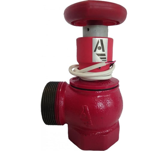 Клапан пожарный чугунный АПОГЕЙ КПЧМ 50-1 90 муфта-цапка (ВР/НР) + датчик ДППК 24 110030 1