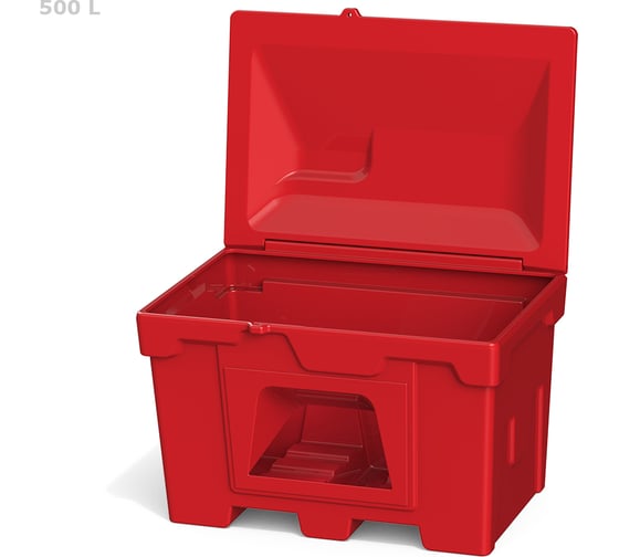 Ящик с крышкой и дозатором POLIMER GROUP 500 л, цвет красный FB25005