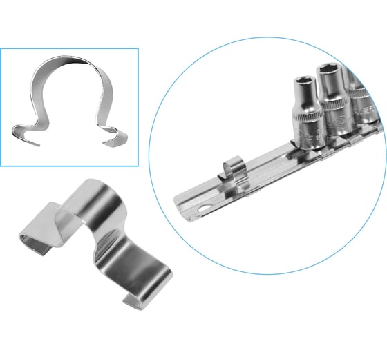 Клипса 1/4" для головки, металл, на рельс AIST 99920801 00-00001042