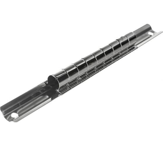 Держатель головок ROCKFORCE 1/2DR, металлическая рейка, 9 зажимов, 200мм RF-819409(1403)