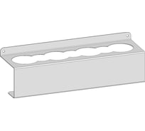 Держатель для баллончиков Parallax Параллакс, универсальный, металлический, настенный, лофт, из листовой стали, для гаража и мастерской, 370 мм, белый 527WN100080370-BAL