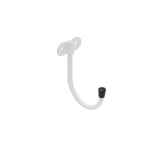 Крюк DOMART настенный J-образный 100x70хØ7 белый 4660046015350 1