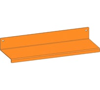 Полка сплошная настенная металлическая Parallax Параллакс, загиб вниз, оранжевая, 500х100 520OR100040500-SPL