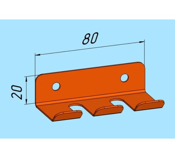 Крючки для отвёрток Parallax одинарные оранжевый 80х30 528OR0300200080-KRK 1