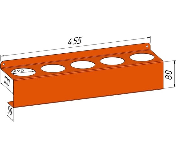 Держатель для баллончиков Parallax стандартный оранжевый 455х100 522OR100080455-BAL 1