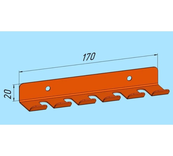 Крючки для отвёрток Parallax одинарные оранжевый 170х30 528OR0300200170-KRK 1