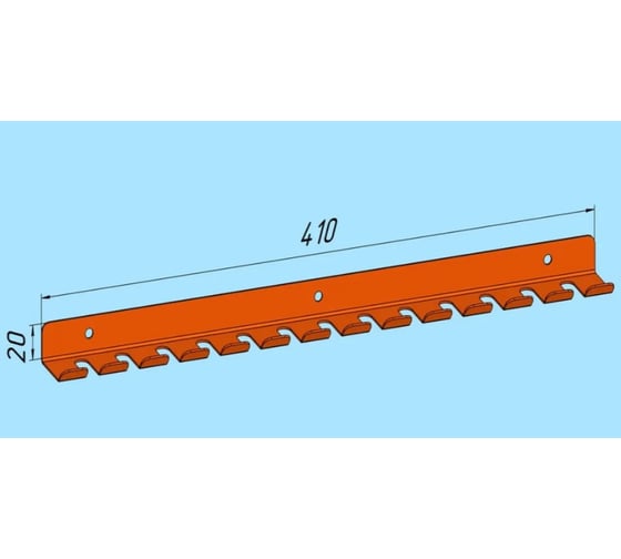 Крючки для отвёрток Parallax одинарные оранжевый 410х30 528OR0300200410-KRK 1