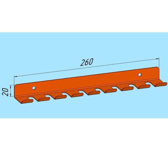 Крючки для отвёрток Parallax одинарные оранжевый 260х30 528OR0300200260-KRK 1