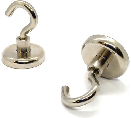 Магнитный крючок Проф-Магнит Е32, сцепление 34 кг, 2 шт. PMYP-Е-32