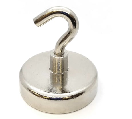 Магнитный крючок Проф-Магнит Е75, сцепление 164 кг, 1 шт. PMYP-Е-75