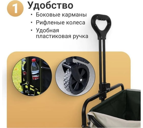 Сумка-тележка на колесах Homium Garden, цвет черный trolley01black
