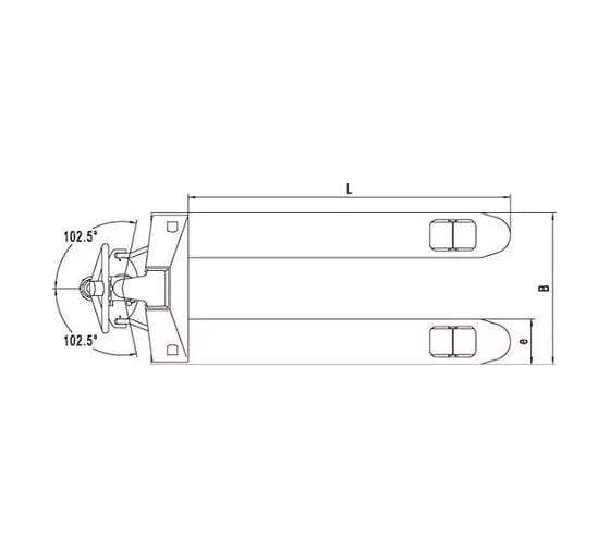 Гидравлическая тележка Noblelift AC20 450x1000, PU+PU, tandem 1204501000
