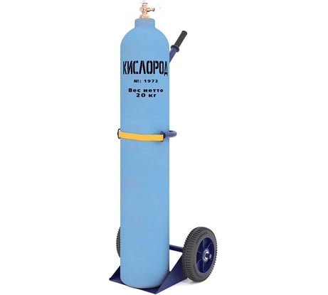 Тележка для баллона RUSKLAD ГБР 1 с литыми колёсами и системой фиксации баллона ГБР 1 литые Ремень