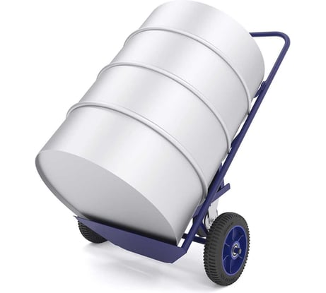 Тележка для бочек RUSKLAD КБ 2 с литыми колёсами и системой фиксации бочки - ремень. КБ 2 литые РЕМЕНЬ