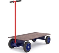 Платформенная тележка с поворотной осью RUSKLAD ТПО О, 600х1200 мм, с литыми колёсами d250 мм ТПО О литые