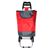 Хозяйственная тележка на 2 колесах FlexMet с прорезиненной сумкой,  красная ТХС03