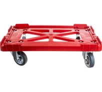Тележка Дигрус п/э красная, колеса резиновые серые Т-6417-КРС-К/Д