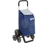 Сумка-тележка GIMI TRIS Floral синяя 154312/154620