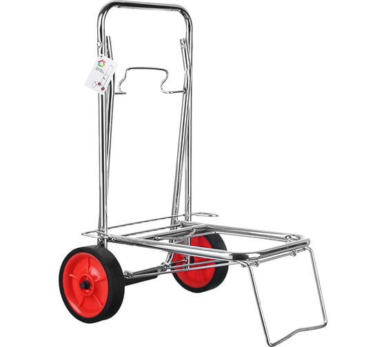 Тележка для сумок VETTA грузоподъемность 40 кг, металл, 95x35x46 см, колеса d14 см, хром 467-002